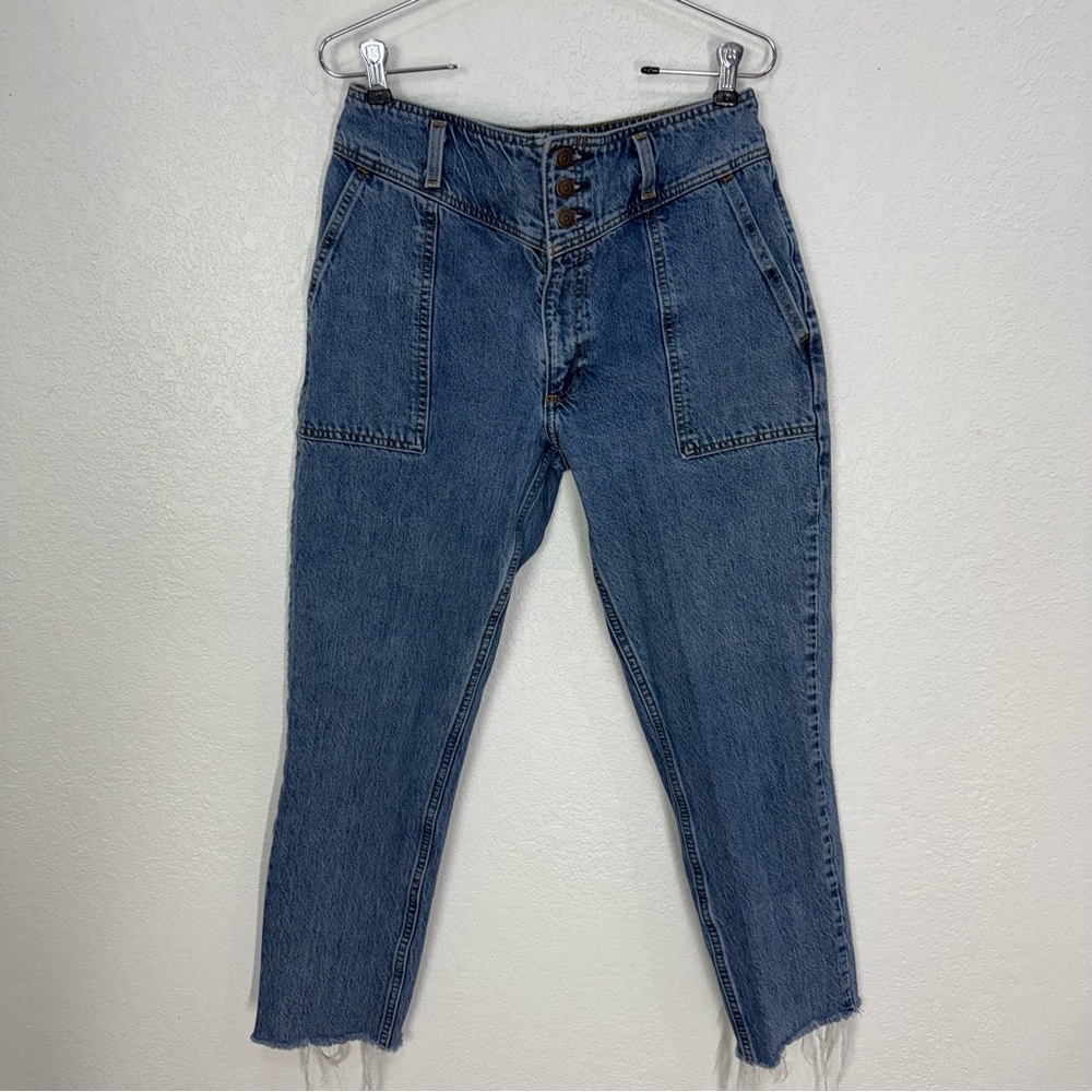 Abercrombie & fitch vintage High-Waisted mom Blue Denim Jeans womens 6 ,28